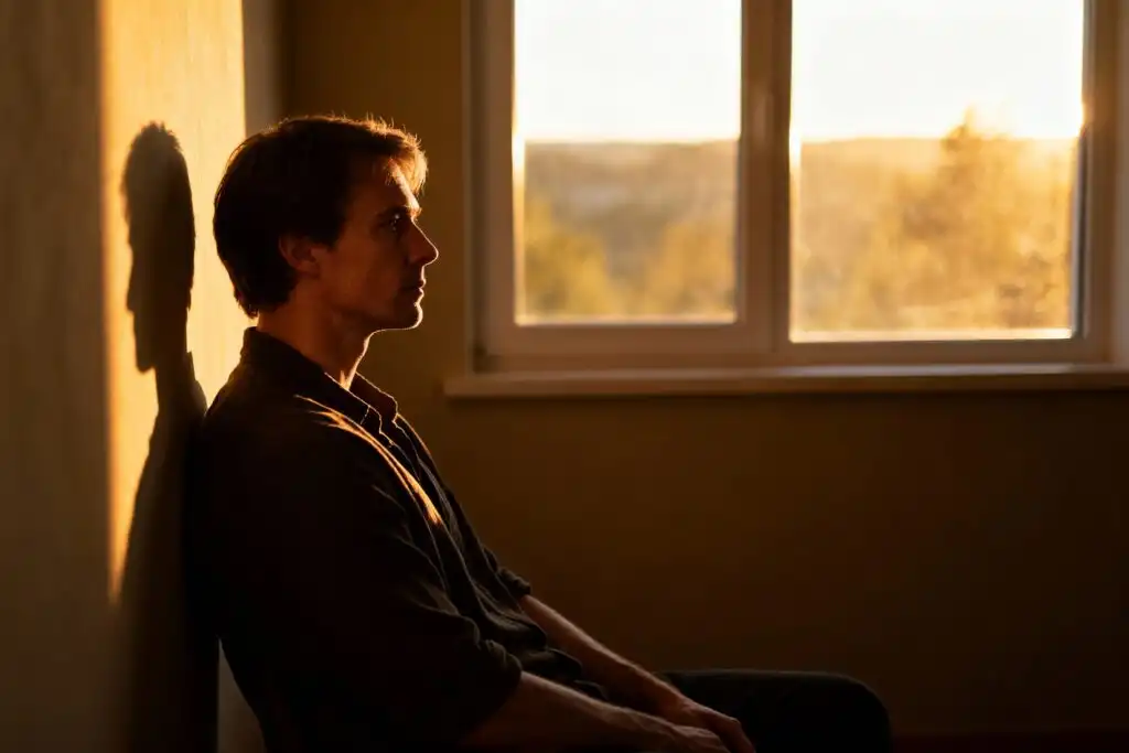 A moment of quiet reflection during the divorce healing journey