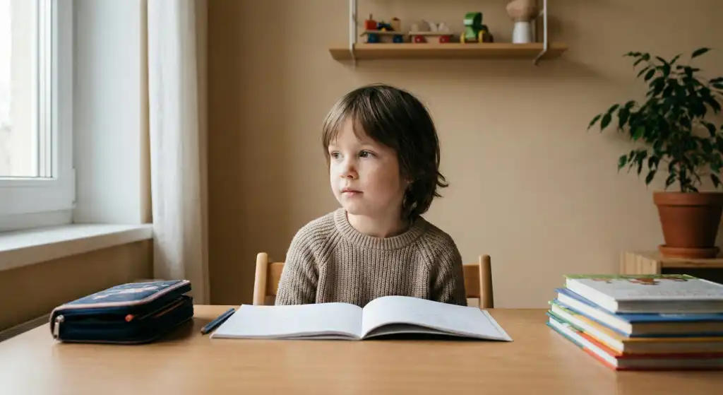 child affected by co-parenting communication problems after divorce